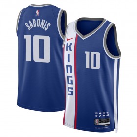 Maillot Basket Homme Sacramento Kings Domantas Sabonis 2023-24 Nike City Edition Bleu Swingman